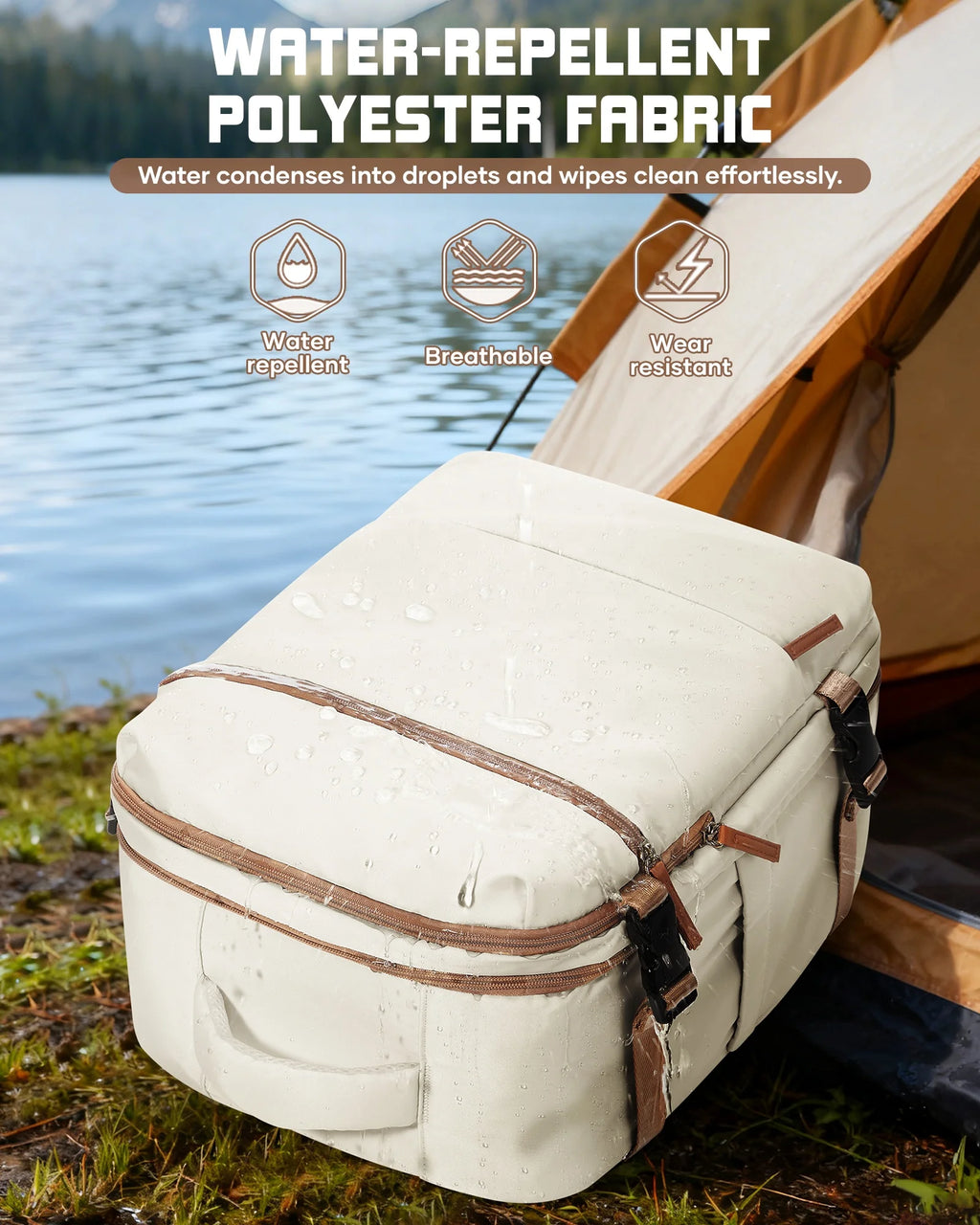 Casual Anti-Theft Business Backpack with Soft Zipper Closure Waterproof Multi-Compartment Portable Soft Polyester Lining